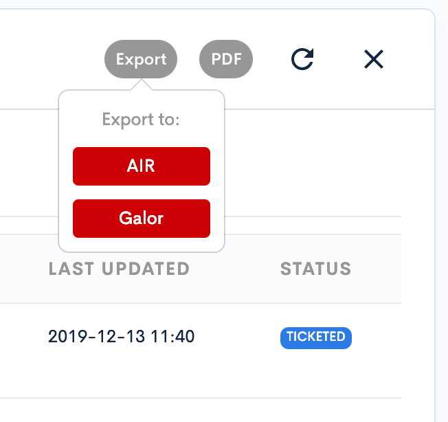 Feature NDC Bookings export to file